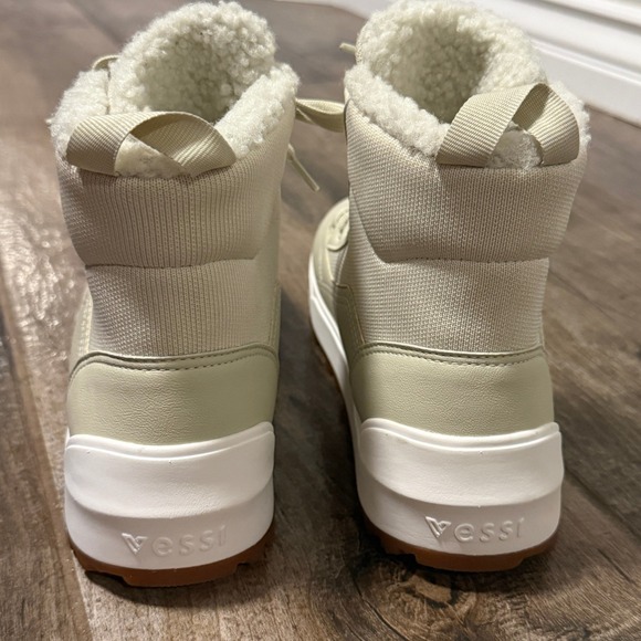 Vessi Cream Beige Women's Winter Rain Boots - Picture 5 of 12
